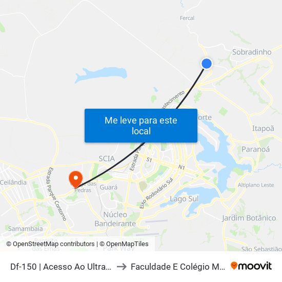 Df-150 | Acesso Ao Ultrabox to Faculdade E Colégio Mauá map
