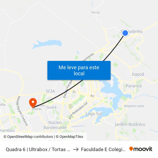 Quadra 6 | Ultrabox / Tortas E Sonhos to Faculdade E Colégio Mauá map