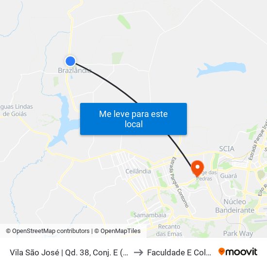 Vila São José | Qd. 38, Conj. E (Ótica Essencial) to Faculdade E Colégio Mauá map