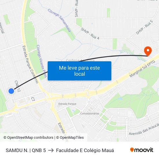 SAMDU N. | QNB 5 to Faculdade E Colégio Mauá map