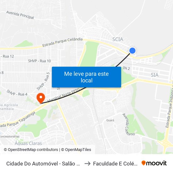 Cidade Do Automóvel - Salão Do Automóvel to Faculdade E Colégio Mauá map