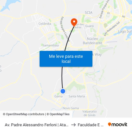 Av. Padre Alessandro Ferloni | Atacadão / Super Adega / Ball to Faculdade E Colégio Mauá map