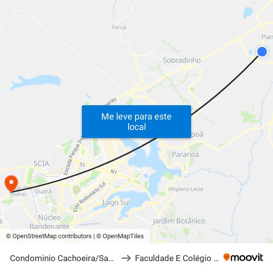 Condominio Cachoeira/Samauma to Faculdade E Colégio Mauá map