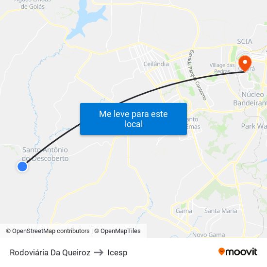 Rodoviária Da Queiroz to Icesp map