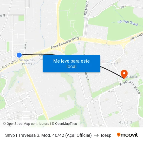 Shvp | Travessa 3, Mód. 40/42 (Açaí Official) to Icesp map