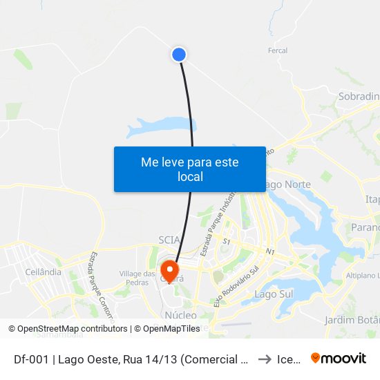 Df-001 | Lago Oeste, Rua 14/13 (Comercial 13) to Icesp map