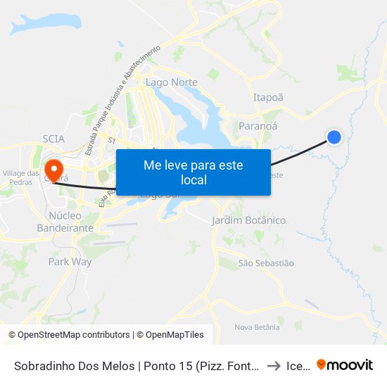 Sobradinho Dos Melos | Ponto 15 (Pizz. Fonte Do Sabor) to Icesp map