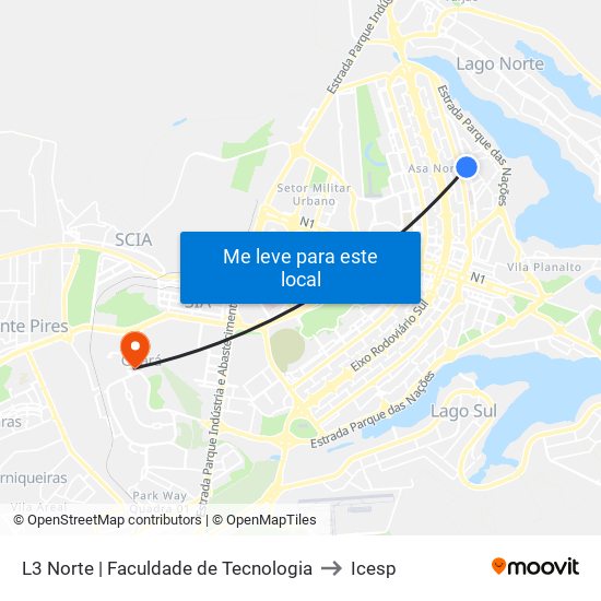 L3 Norte | Faculdade de Tecnologia to Icesp map