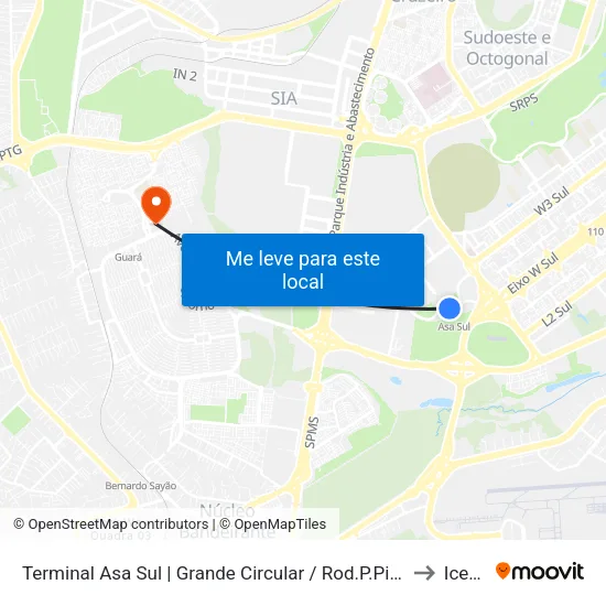 TAS | Grande Circular / Rod.P.Piloto to Icesp map