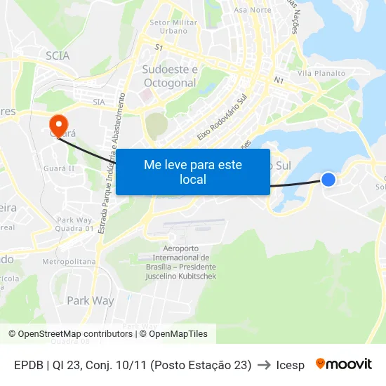 EPDB | QI 23, Conj. 10/11 (Posto Estação 23) to Icesp map