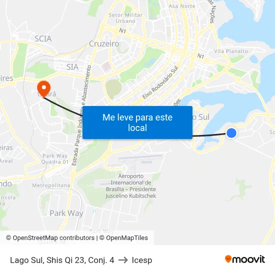 Lago Sul, Shis Qi 23, Conj. 4 to Icesp map