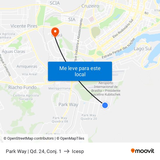 Park Way | Qd. 24, Conj. 1 to Icesp map