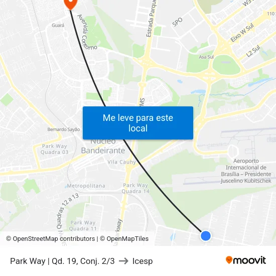 Park Way | Qd. 19, Conj. 2/3 to Icesp map