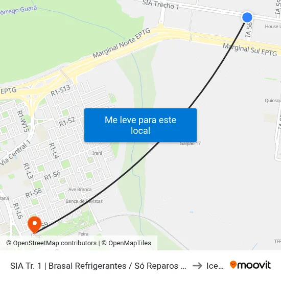 SIA Tr. 1 | Brasal Refrigerantes / Só Reparos / BYD to Icesp map