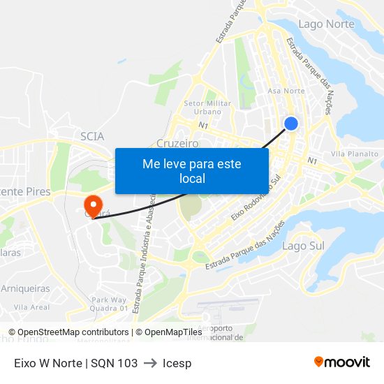 Eixo W Norte | Sqn 103 to Icesp map