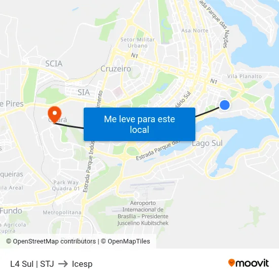 L4 Sul | STJ to Icesp map