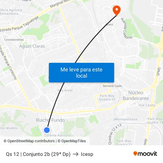 Qs 12 | Conjunto 2b (29ª Dp) to Icesp map