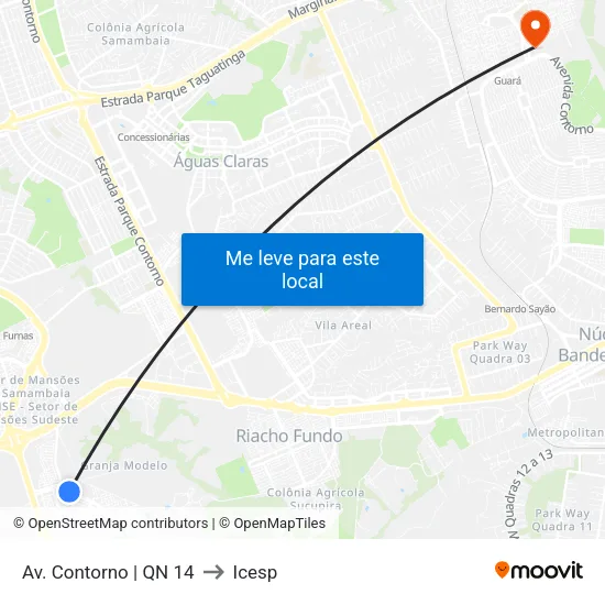 Av. Contorno | QN 14 to Icesp map