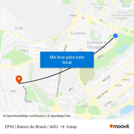 Epig | Banco Do Brasil / Agu to Icesp map