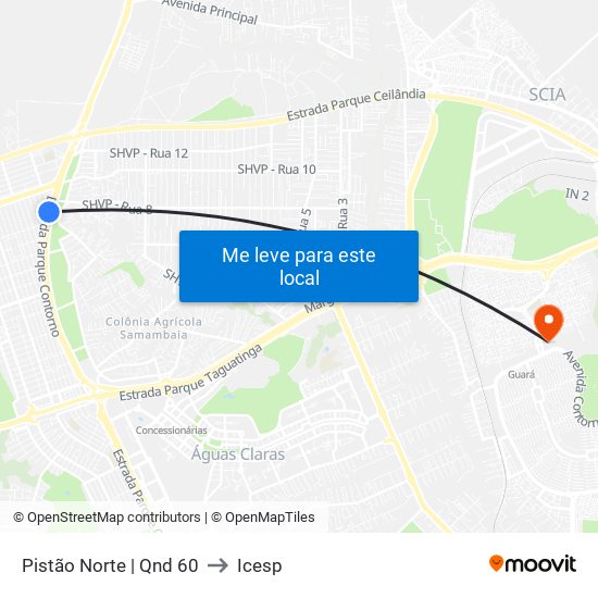 Pistão Norte | Qnd 60 to Icesp map