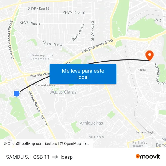 SAMDU S. | QSB 11 to Icesp map
