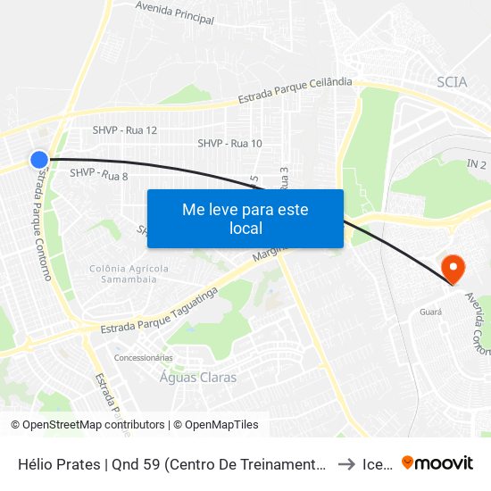 Hélio Prates | Qnd 59 (Centro De Treinamento Pm/Df) to Icesp map