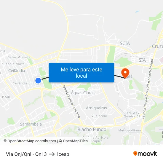 Via Qnj/Qnl - Qnl 3 to Icesp map