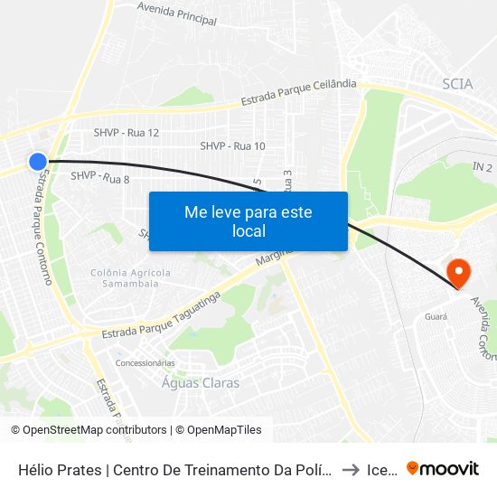 Hélio Prates | Centro De Treinamento Da Polícia Militar to Icesp map