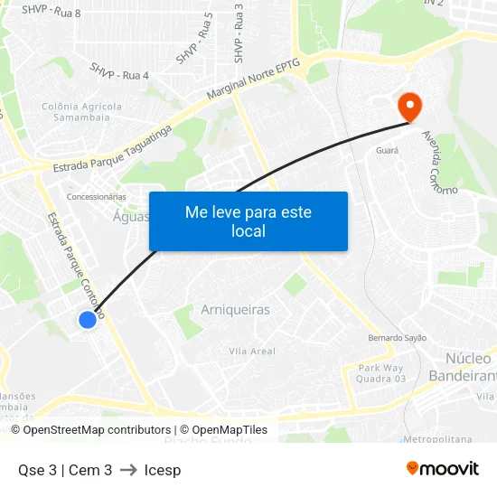 Qse 3 | Cem 3 to Icesp map