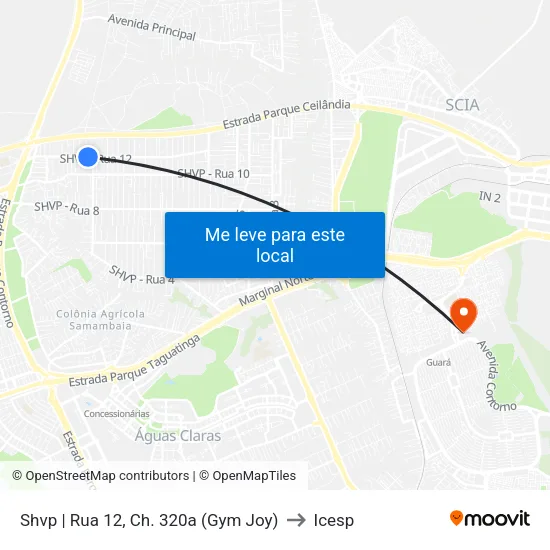 Shvp | Rua 12, Ch. 320a (Gym Joy) to Icesp map