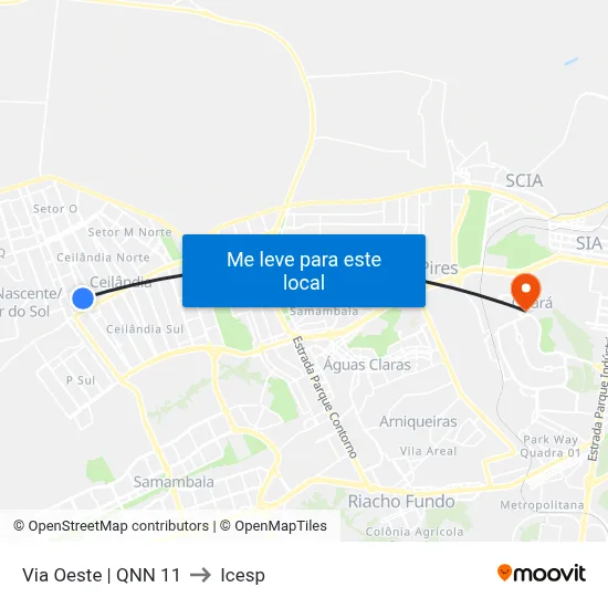 Via Oeste | QNN 11 to Icesp map