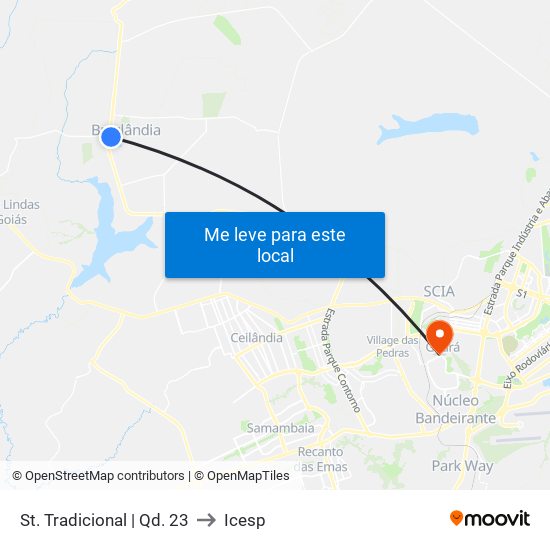 St. Tradicional | Qd. 23 to Icesp map