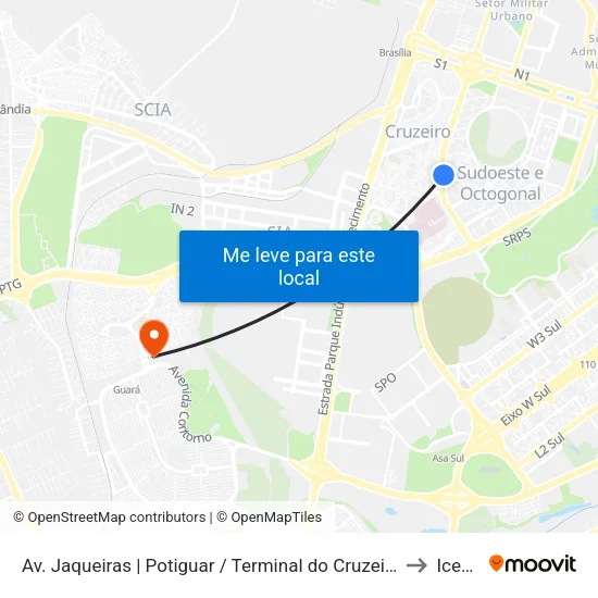 Av. Jaqueiras | Paroquia São Pio / Potiguar to Icesp map