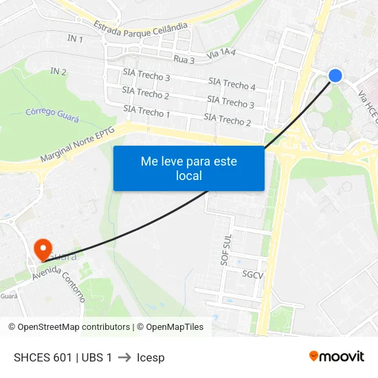 SHCES 601 | UBS 1 to Icesp map