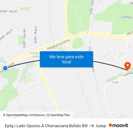 Eptg | Lado Oposto À Churrascaria Búfalo Bill to Icesp map