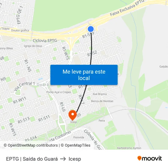 EPTG | Saída do Guará to Icesp map
