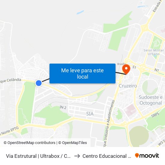 Via Estrutural | Ultrabox / Cef 02 Da Estrutural to Centro Educacional 01 Do Cruzeiro map