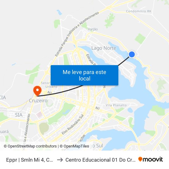 Eppr | Smln Mi 4, Conj. 2 to Centro Educacional 01 Do Cruzeiro map