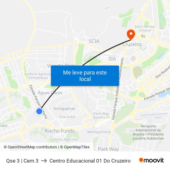 Qse 3 | Cem 3 to Centro Educacional 01 Do Cruzeiro map