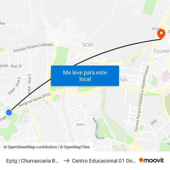 Eptg | Churrascaria Búfalo Bill to Centro Educacional 01 Do Cruzeiro map