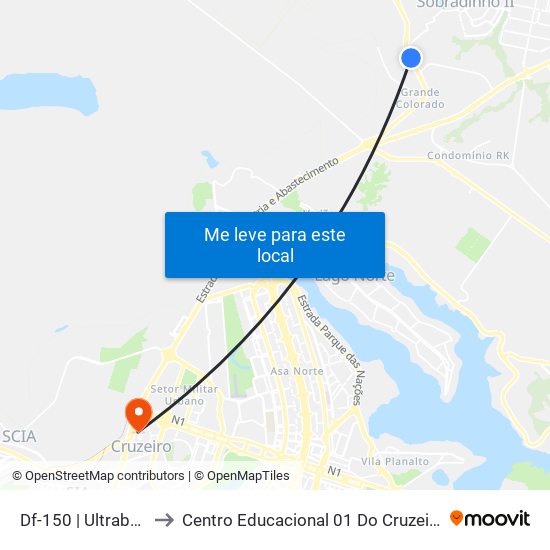 Df-150 | Ultrabox to Centro Educacional 01 Do Cruzeiro map