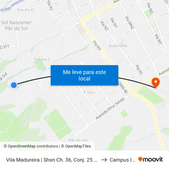 Vila Madureira | Shsn Ch. 36, Conj. 25 »Ida» to Campus IFB map