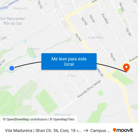 Vila Madureira | Shsn Ch. 36, Conj. 18 «Volta« to Campus IFB map