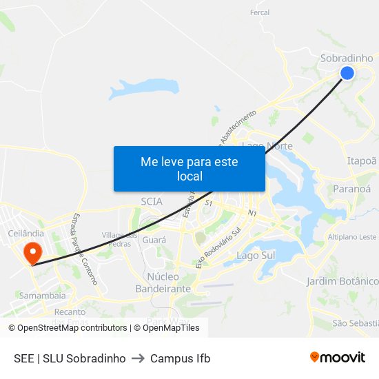 See | Slu Sobradinho to Campus Ifb map