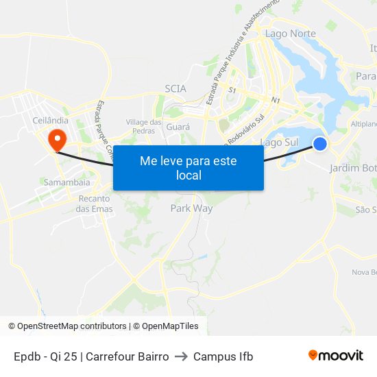 Epdb - Qi 25 | Carrefour Bairro to Campus Ifb map
