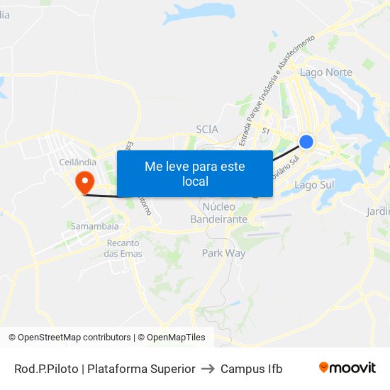 Rod.P.Piloto | Plataforma Superior to Campus Ifb map