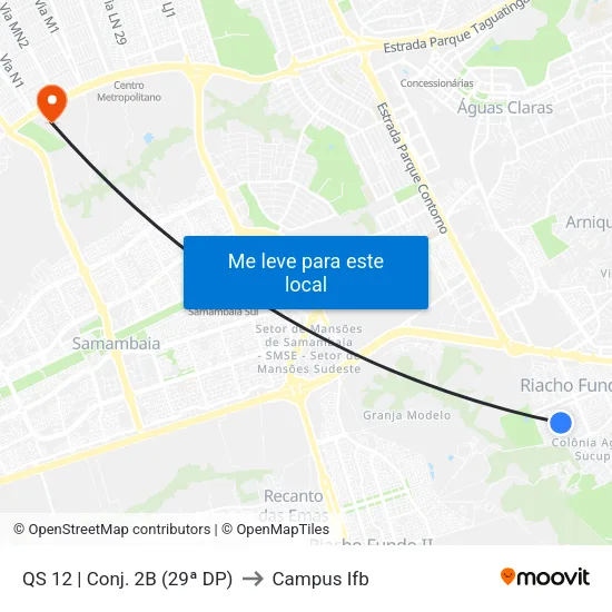 QS 12 | Conj. 2B (29ª DP) to Campus Ifb map