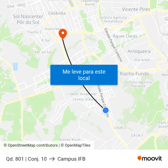 Qd. 801 | Conj. 10 to Campus IFB map