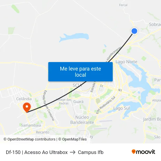 Df-150 | Acesso Ao Ultrabox to Campus Ifb map