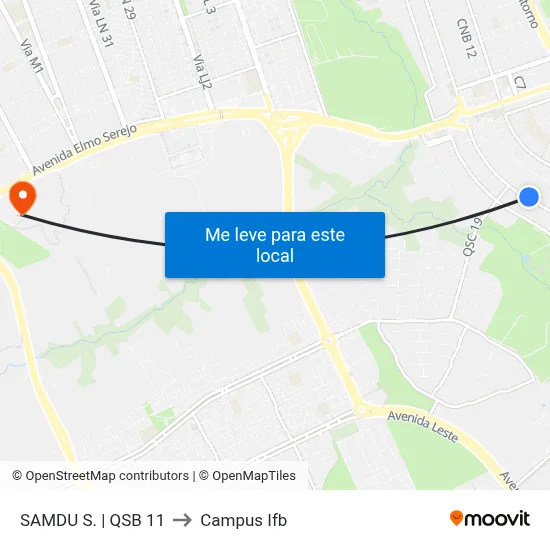 SAMDU S. | QSB 11 to Campus Ifb map